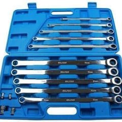 10PC Extra Long Ratchet Spanner Set 8-19mm
