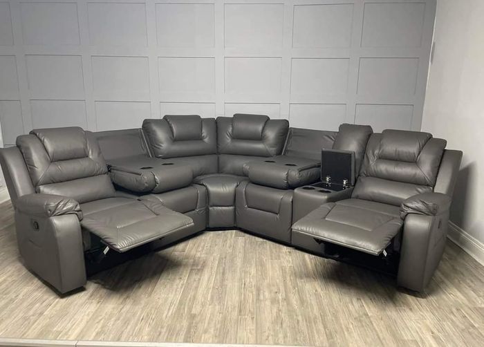 Axel Manual Leather Recliner Sofa Set