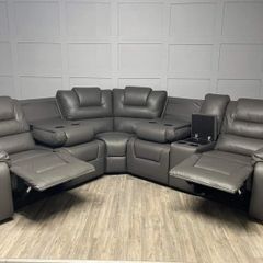 Axel Corner Leather Recliner Sofa