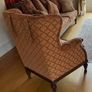 Large Traditional Carved Wooden Wingback Armchair Image 2