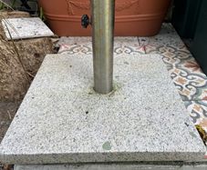 Grey Granite Parasol Base