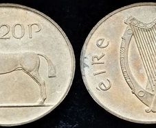 [#208] - Ireland 1986 | 20p | Twenty Pence | Horse | KM.25