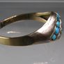 Antique Victorian 9ct Gold Turquoise & Seed Pearl Cluster Ring Fully Hallmarked Image 4