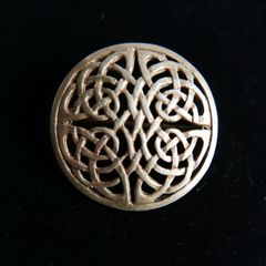 Vintage Sterling Silver 925 Round Celtic Knot Trinity Brooch Dancing Pin 1,4" - 7g
