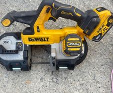 dewalt band saw with 5 amp battery