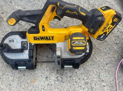dewalt band saw with 5 amp battery