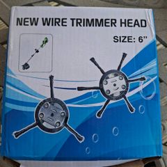 Pair of steel wire strimmer heads