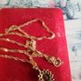 9ct gold necklace with ruby and diamond pendant Image 5