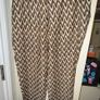 Matalan Papaya Beige with Cream Beige Brown and Black Zig Zag Pattern Tapered Trousers Image 2