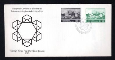 1975 Ireland Europa Paintings Commemorative Stamp Illustrated The Irish Times First Day Cover (FDC)