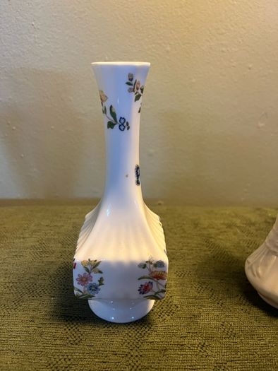 Anysley and Belleek Vases