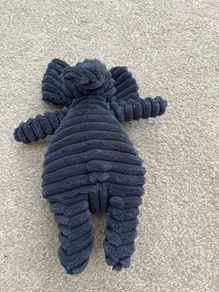 Jellycat Cordy Roy Elephant Navy Slate Blue Ribbed Soft Toy Medium Plush
