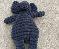 Jellycat Cordy Roy Elephant Navy Slate Blue Ribbed Soft Toy Medium Plush