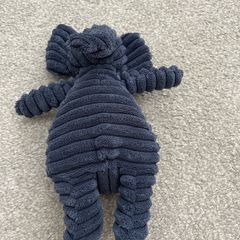 Jellycat Cordy Roy Elephant Navy Slate Blue Ribbed Soft Toy Medium Plush
