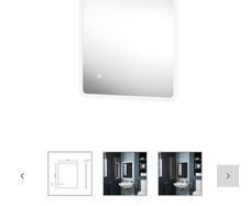 Rectangular Wall-mounted Bathroom Illuminated Contemporary mirror (H)70cm (W)50cm