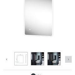 Rectangular Wall-mounted Bathroom Illuminated Contemporary mirror (H)70cm (W)50cm