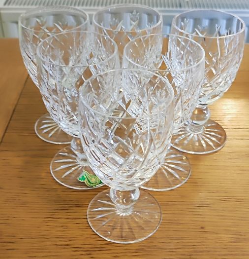 6 Waterford Crystal Sherry Glasses
