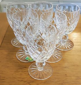 6 Waterford Crystal Sherry Glasses