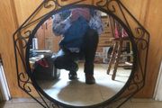 Cast iron style mirror