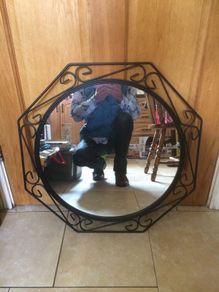 Cast iron style mirror
