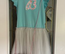 Billow blush dress age 12 with matching bag excellent condition!