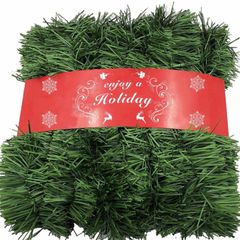 52Feet/16M Christmas Garland Decorations - Non-Lit Soft Green Holiday Decor for Outdoor or Indoor Use - Home Garden Artificial Greenery or Wedding Party,Stairs,fireplaces Decoration (FREE POSTAGE)