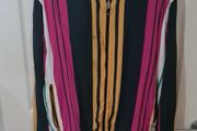Zara Multi Stripe Bomber Jacket Size Xl