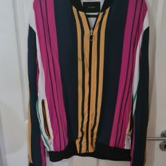 Zara Multi Stripe Bomber Jacket Size Xl