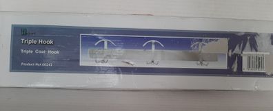 New triple chrome coat hooks