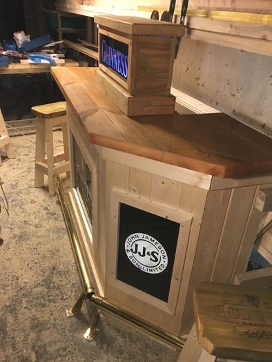 Corner Home Bar Timber Bar Counter