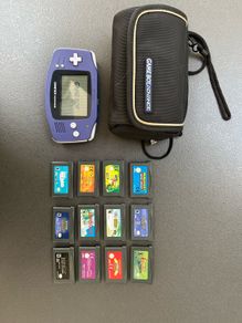 Nintendo Game Boy Advance (Indigo) + 12 Fun Games & Travel Case