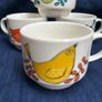 Vintage stacking cups  with bird motif x4 Image 7