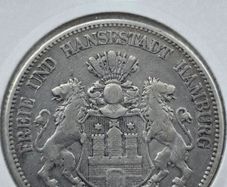 Silver Funf mark 1876