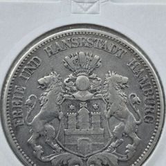 Silver Funf mark 1876