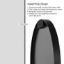 Black Round Wall Mirror 76 cm Modern Bathroom Mirror Aluminium Frame Vanity Hallway Bedroom Living Room Image 4