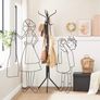 Metal Coat Rack, Clothes Stand, Hat Handbag Hanger, 182 cm Tall Hall Tree (MULTIPLE COLOURS) Image 4
