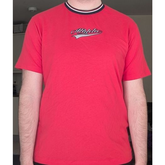 Paul Galvin Red Athletic Tee, Size Medium.