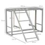 Chicken Activity Play with Swing Set for 3-4 Chickens, Wooden Chicken Coop, Grey Image 2
