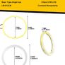 2 Pcs White 80MM Car Angel Eyes Halo Rings COB Light Circle Ring Headlight Lamp with Plastic Cover 12V 24V Image 2