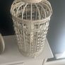 Cream lantern cage lamp with beads Image 2