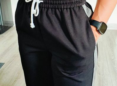 Wide-leg drawstring waist casual trousers, size 10