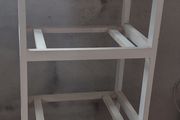 Wooden white shelf rack ( no baskets incl)