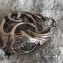 Children of Lir Pear shaped sterling silver brooch Image 3