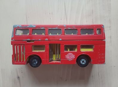 London Transport Bus Red Matchbox SuperKings 1972 Diecast Metal Model Vintage