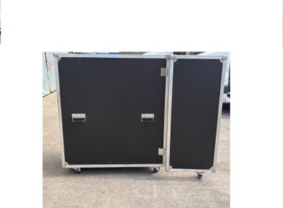 Large black plywood equipment flight case
