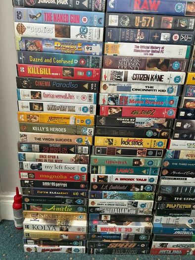 Entire VHS collection (200+ classic titles) plus working VHS player