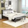 Double Bed Frames with Storage Wooden Headboard, Metal  Bed Frame Image 8