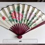 Large Vietnamese Style Bamboo Folding Silk Fan, 2pcs Image 7