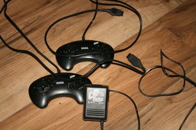 Original SEGA Mega Drive Controllers and charger