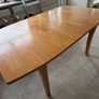 Wooden dining table and six chairs Image 3